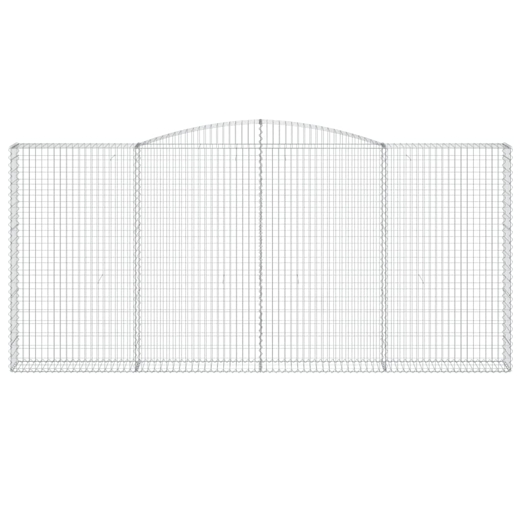 buede gabionkurve 10 stk. 400x30x180/200 cm galvaniseret jern