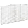 buede gabionkurve 6 stk. 400x30x220/240 cm galvaniseret jern