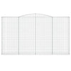 buede gabionkurve 10 stk. 400x30x220/240 cm galvaniseret jern