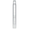 buede gabionkurve 10 stk. 400x30x220/240 cm galvaniseret jern