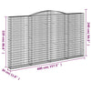buede gabionkurve 10 stk. 400x30x220/240 cm galvaniseret jern
