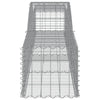 buede gabionkurve 2 stk. 400x50x40/60 cm galvaniseret jern