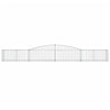 buede gabionkurve 9 stk. 400x50x40/60 cm galvaniseret jern