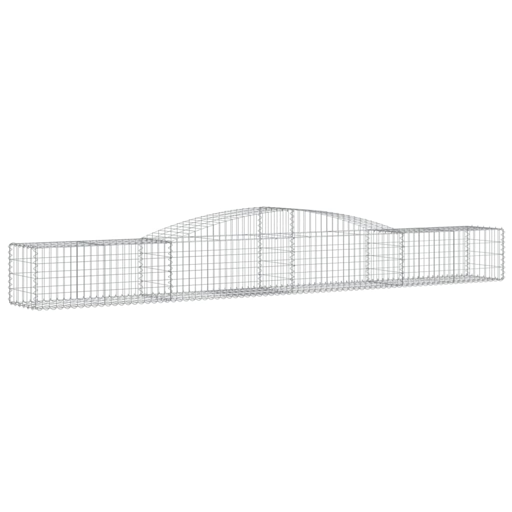 buede gabionkurve 10 stk. 400x50x40/60 cm galvaniseret jern