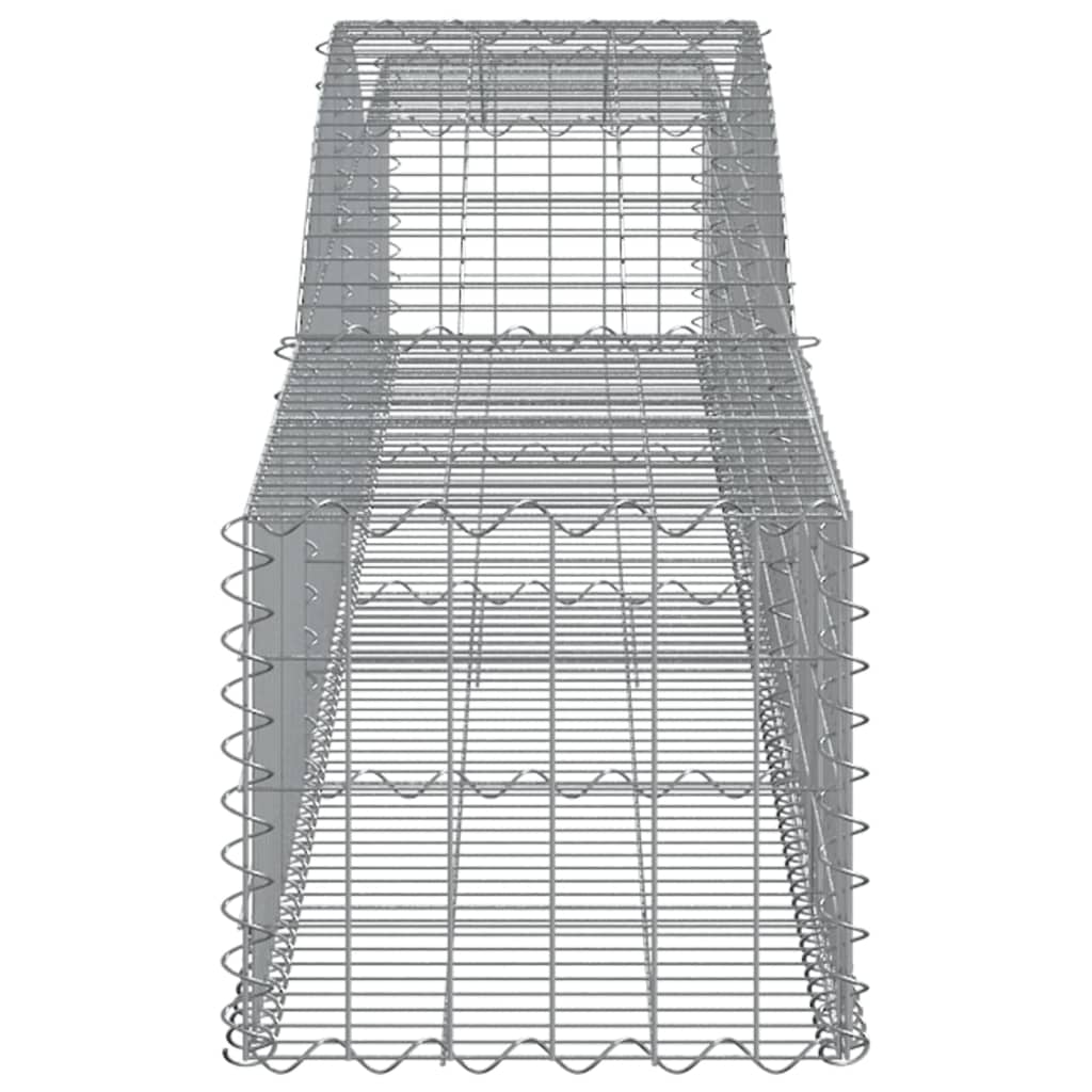 buede gabionkurve 10 stk. 400x50x40/60 cm galvaniseret jern