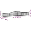 buede gabionkurve 10 stk. 400x50x40/60 cm galvaniseret jern