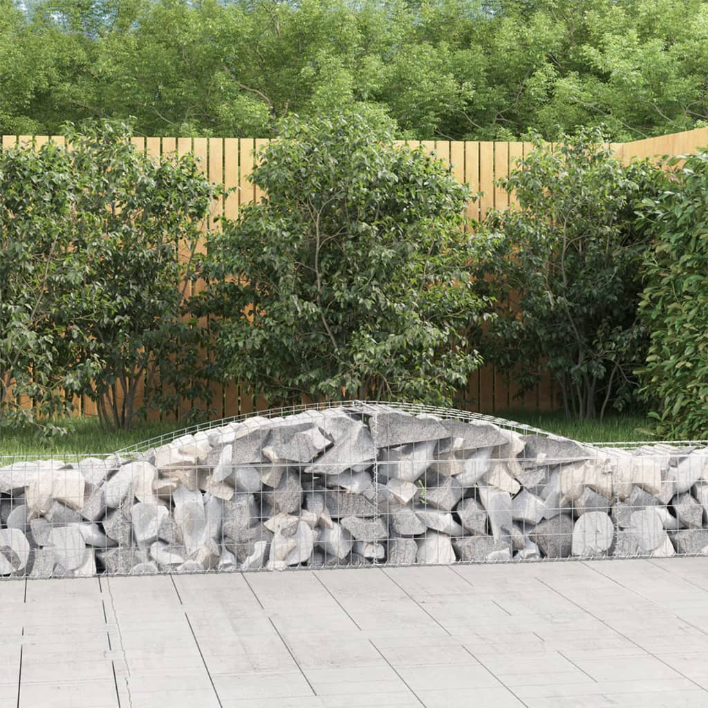 buede gabionkurve 10 stk. 400x50x40/60 cm galvaniseret jern