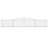 buede gabionkurve 9 stk. 400x50x60/80 cm galvaniseret jern