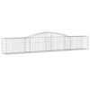buede gabionkurve 10 stk. 400x50x60/80 cm galvaniseret jern