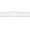 buede gabionkurve 10 stk. 400x50x60/80 cm galvaniseret jern