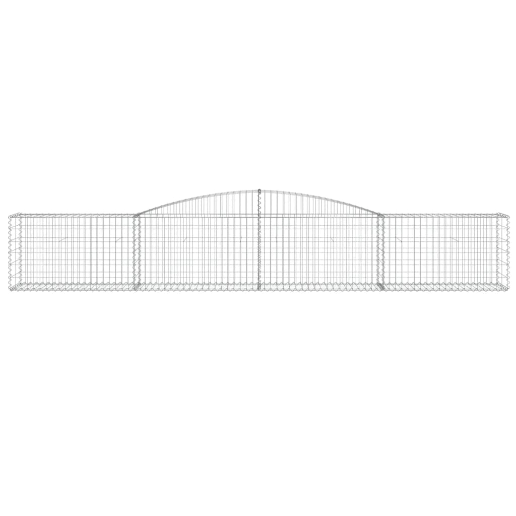 buede gabionkurve 20 stk. 400x50x60/80 cm galvaniseret jern