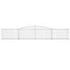 buede gabionkurve 20 stk. 400x50x60/80 cm galvaniseret jern