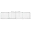 buede gabionkurve 2 stk. 400x50x80/100 cm galvaniseret jern