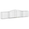 buede gabionkurve 9 stk. 400x50x80/100 cm galvaniseret jern