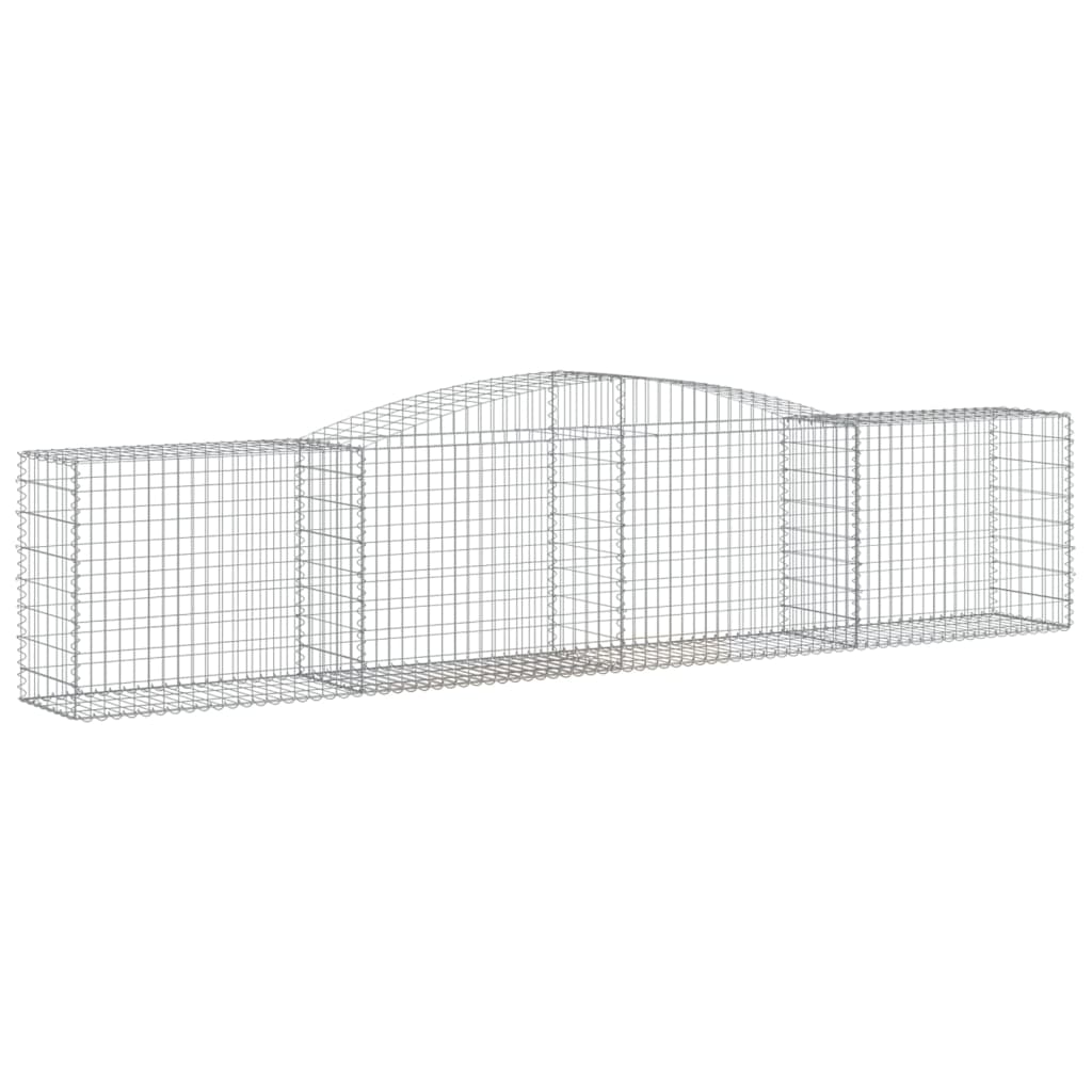 buede gabionkurve 10 stk. 400x50x80/100 cm galvaniseret jern