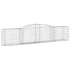 buede gabionkurve 10 stk. 400x50x80/100 cm galvaniseret jern