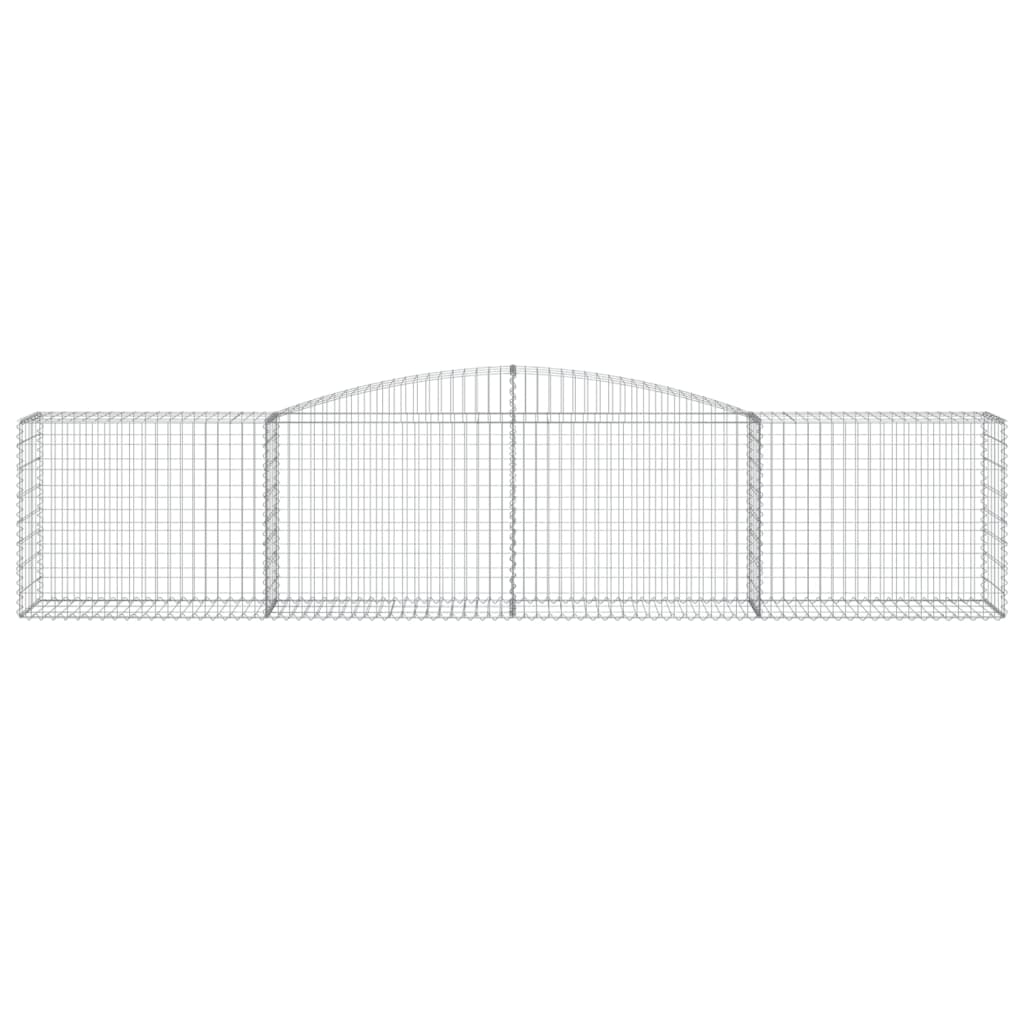 buede gabionkurve 10 stk. 400x50x80/100 cm galvaniseret jern