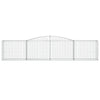buede gabionkurve 10 stk. 400x50x80/100 cm galvaniseret jern