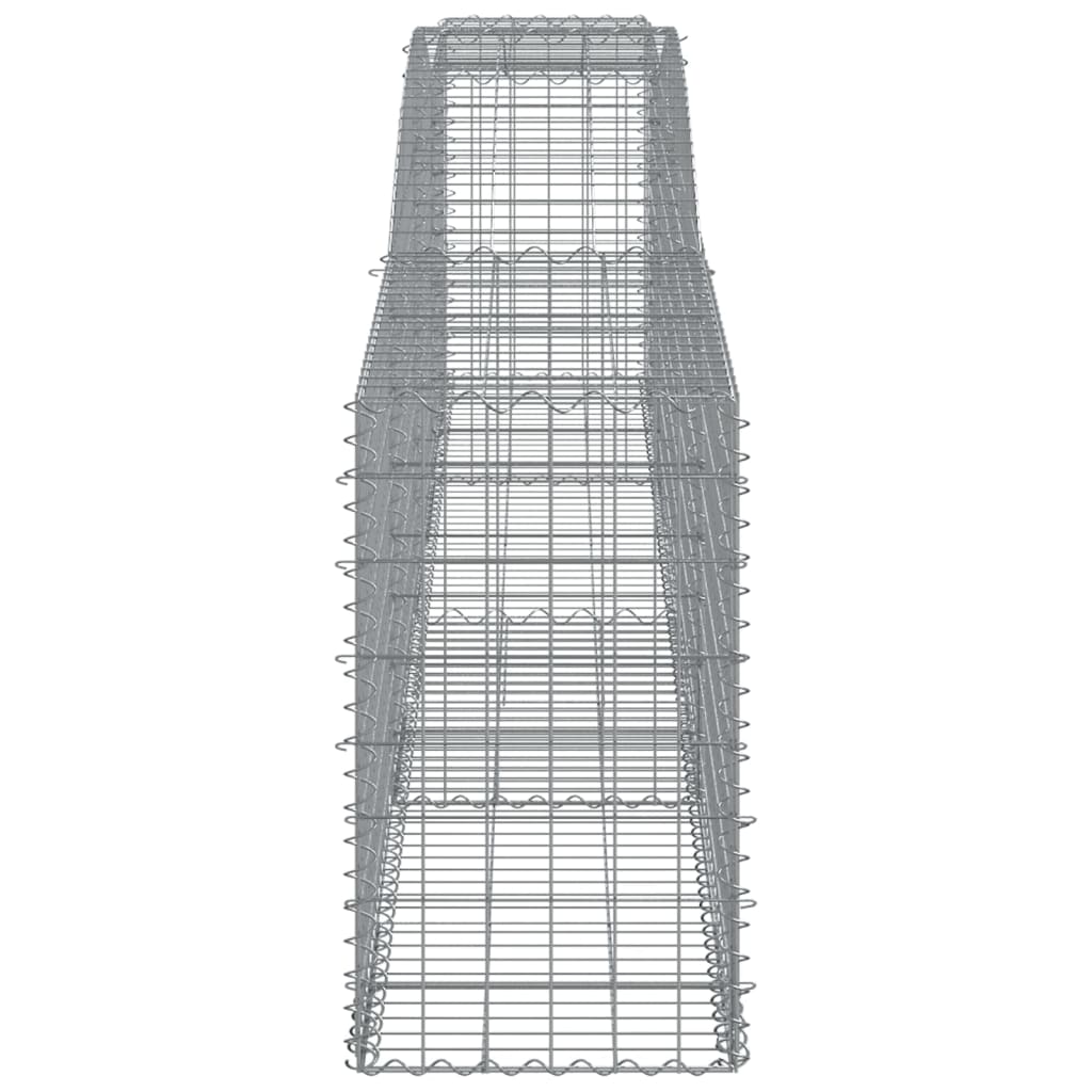 buede gabionkurve 10 stk. 400x50x80/100 cm galvaniseret jern