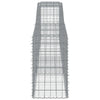 buede gabionkurve 10 stk. 400x50x80/100 cm galvaniseret jern