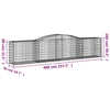 buede gabionkurve 10 stk. 400x50x80/100 cm galvaniseret jern