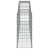 buede gabionkurve 2 stk. 400x50x100/120 cm galvaniseret jern