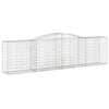 buede gabionkurve 9 stk. 400x50x100/120 cm galvaniseret jern