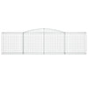 buede gabionkurve 9 stk. 400x50x100/120 cm galvaniseret jern