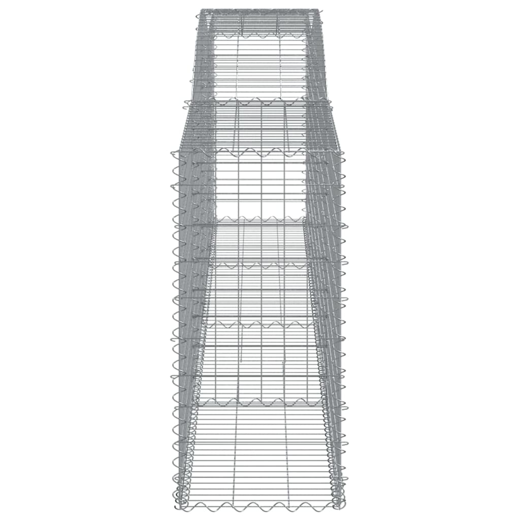 buede gabionkurve 9 stk. 400x50x100/120 cm galvaniseret jern