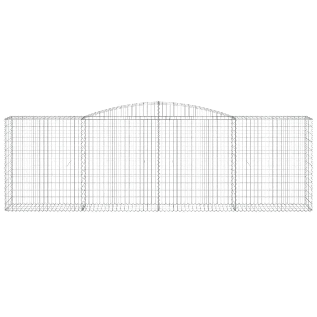 buede gabionkurve 3 stk. 400x50x120/140 cm galvaniseret jern