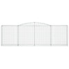 buede gabionkurve 10 stk. 400x50x120/140 cm galvaniseret jern