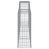 buede gabionkurve 10 stk. 400x50x120/140 cm galvaniseret jern