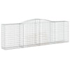 buede gabionkurve 15 stk. 400x50x120/140 cm galvaniseret jern