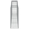 buede gabionkurve 15 stk. 400x50x120/140 cm galvaniseret jern