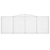 buede gabionkurve 6 stk. 400x50x140/160 cm galvaniseret jern
