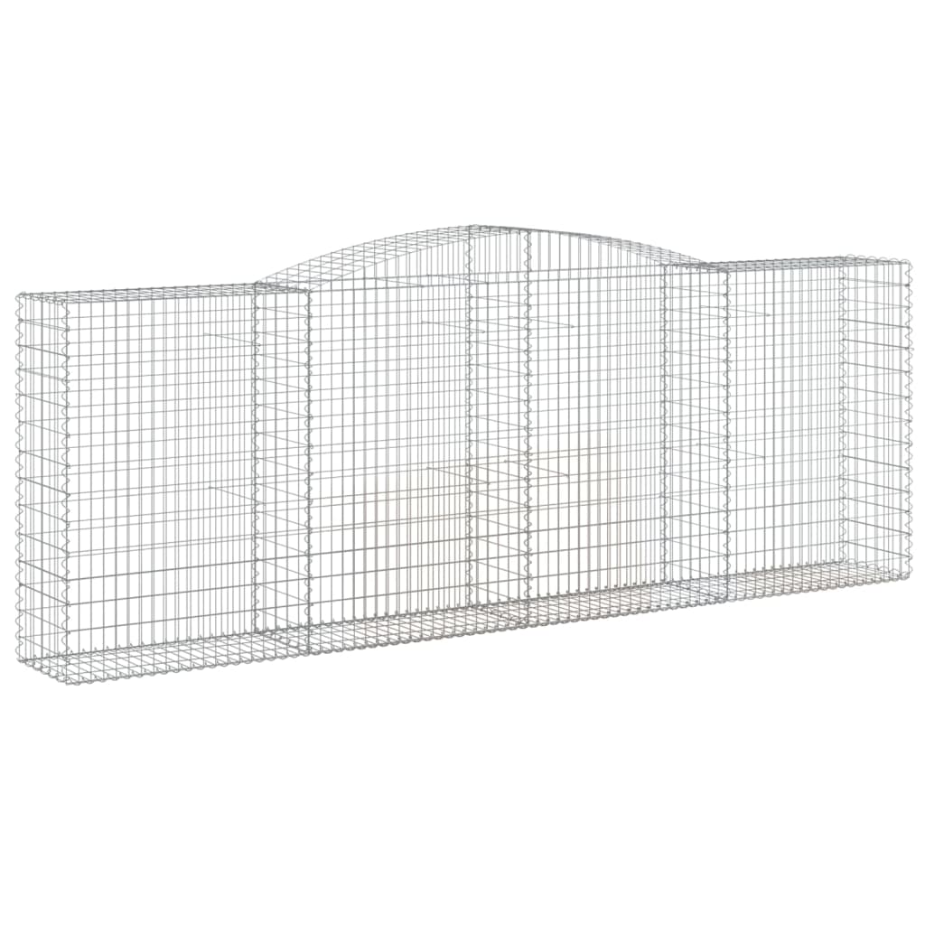 buede gabionkurve 10 stk. 400x50x140/160 cm galvaniseret jern