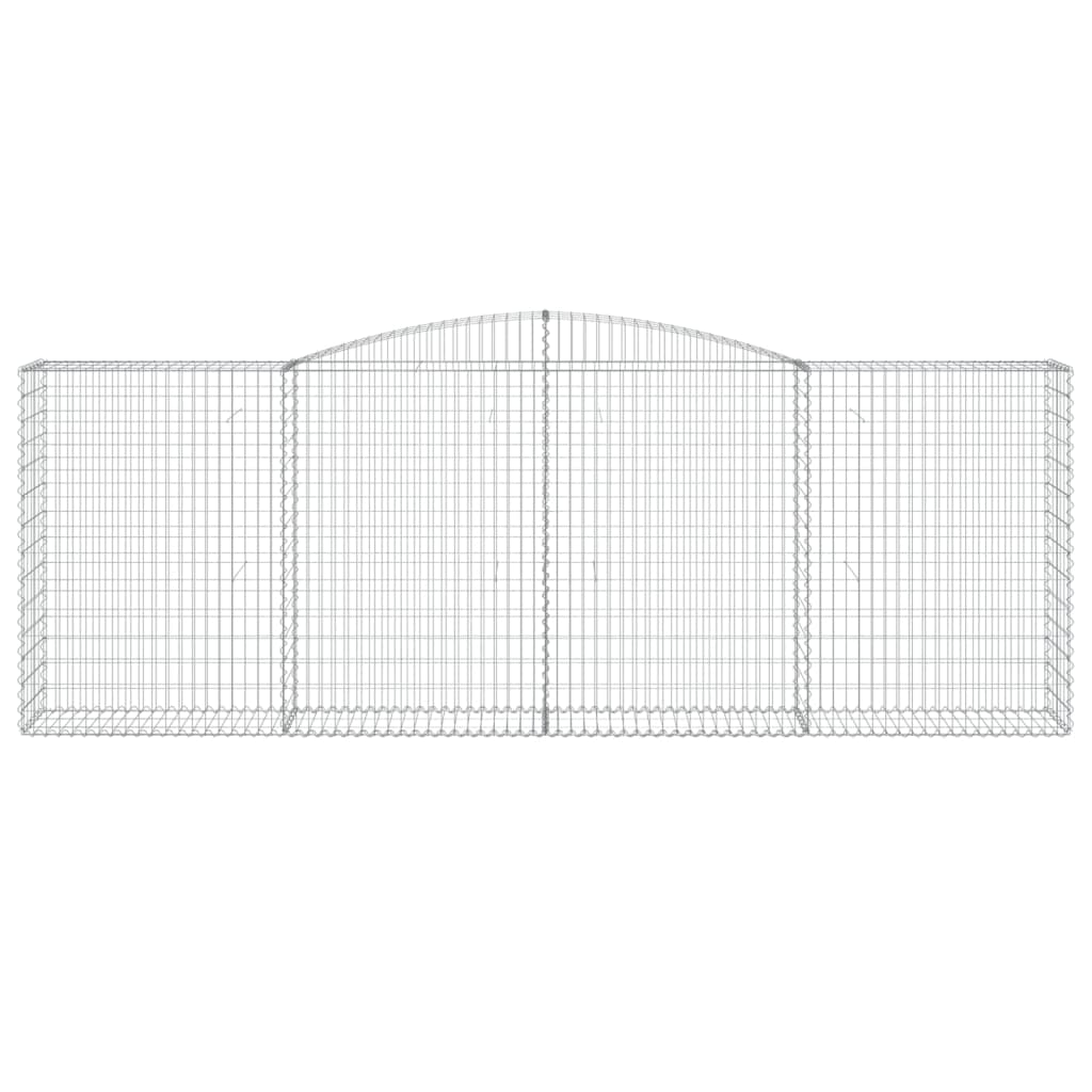 buede gabionkurve 10 stk. 400x50x140/160 cm galvaniseret jern