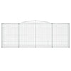 buede gabionkurve 10 stk. 400x50x140/160 cm galvaniseret jern