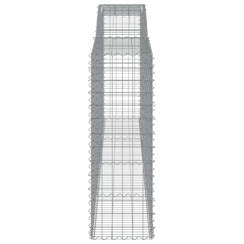 buede gabionkurve 10 stk. 400x50x140/160 cm galvaniseret jern