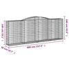 buede gabionkurve 10 stk. 400x50x140/160 cm galvaniseret jern