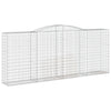 buede gabionkurve 2 stk. 400x50x160/180 cm galvaniseret jern