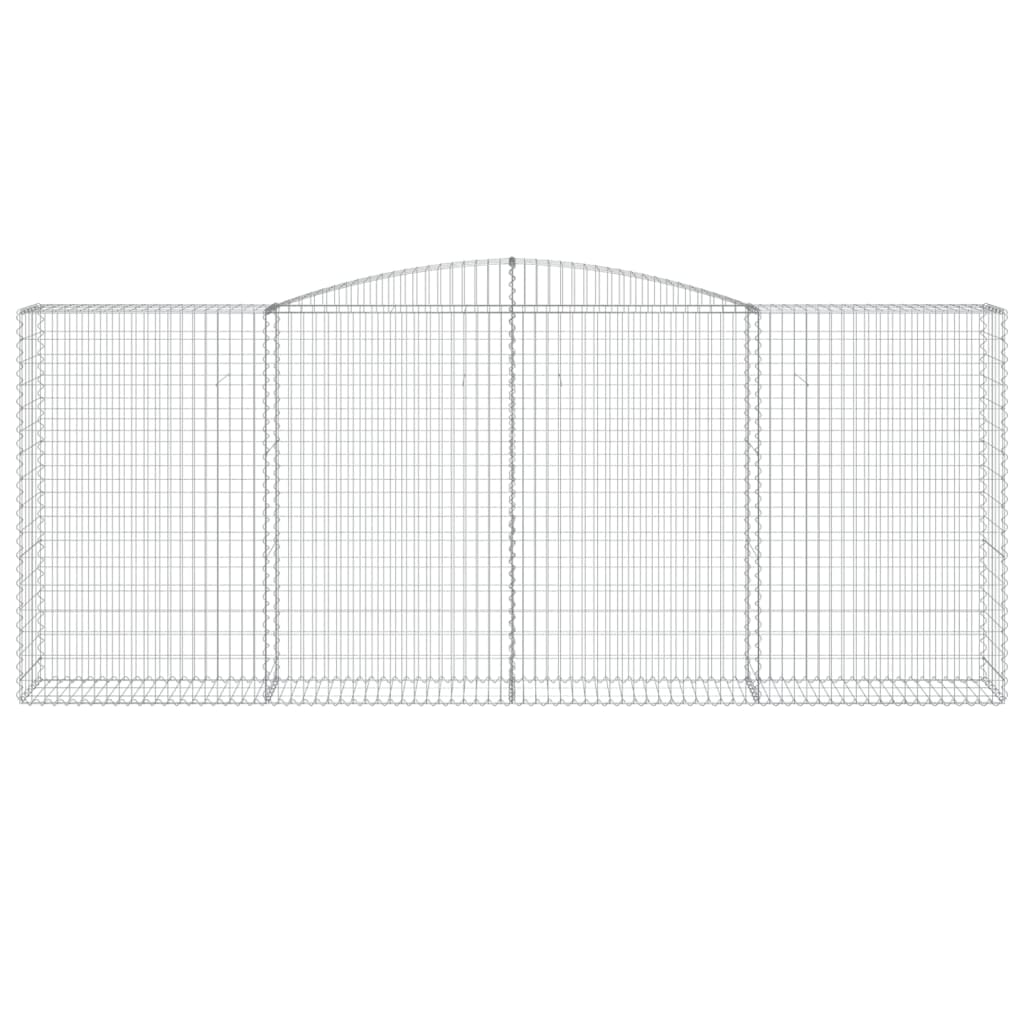 buede gabionkurve 9 stk. 400x50x160/180 cm galvaniseret jern