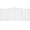 buede gabionkurve 9 stk. 400x50x160/180 cm galvaniseret jern