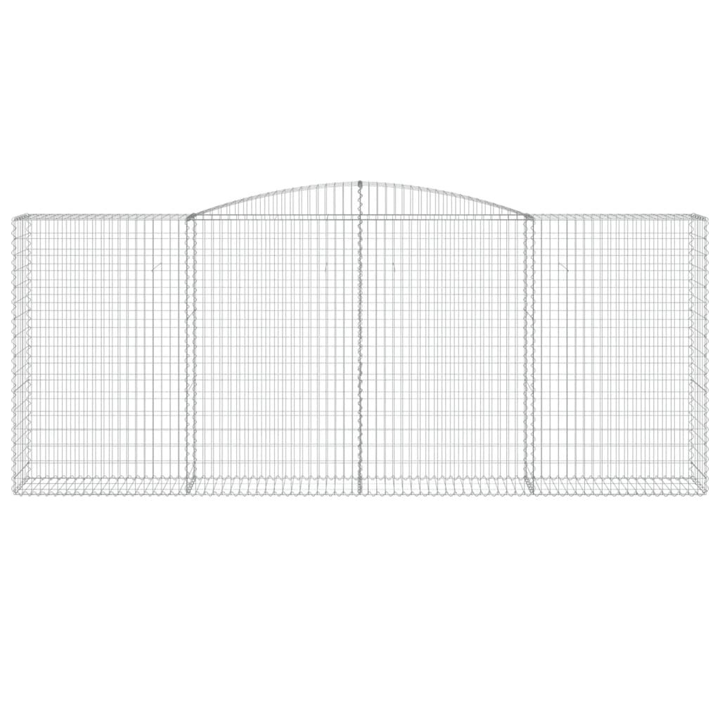 buede gabionkurve 10 stk. 400x50x160/180 cm galvaniseret jern