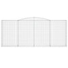 buede gabionkurve 10 stk. 400x50x160/180 cm galvaniseret jern
