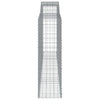 buede gabionkurve 10 stk. 400x50x160/180 cm galvaniseret jern