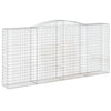buede gabionkurve 2 stk. 400x50x180/200 cm galvaniseret jern