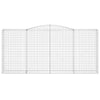 buede gabionkurve 2 stk. 400x50x180/200 cm galvaniseret jern