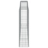 buede gabionkurve 8 stk. 400x50x180/200 cm galvaniseret jern