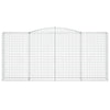 buede gabionkurve 10 stk. 400x50x180/200 cm galvaniseret jern